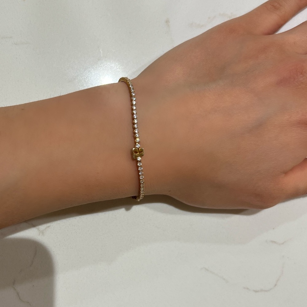 “A” initial diamond bracelet